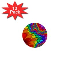 Colorful Trippy 1  Mini Buttons (10 Pack)  by Sapixe