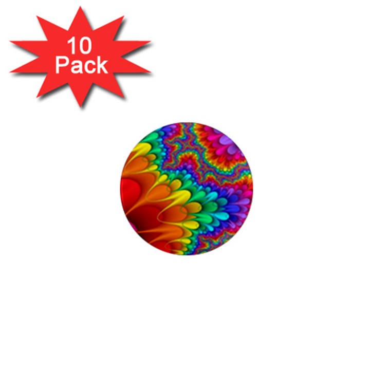 Colorful Trippy 1  Mini Magnet (10 pack) 