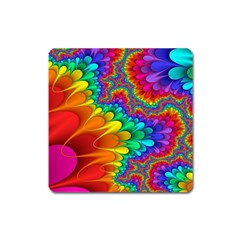 Colorful Trippy Square Magnet by Sapixe