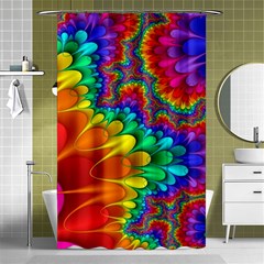 Colorful Trippy Shower Curtain 48  X 72  (small)  by Sapixe