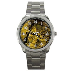 Colorful The Beautiful Of Traditional Art Indonesian Batik Pattern Sport Metal Watch by Sapixe