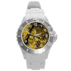 Colorful The Beautiful Of Traditional Art Indonesian Batik Pattern Round Plastic Sport Watch (l) by Sapixe