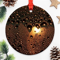 Condensation Abstract Round Ornament (two Sides) by Sapixe