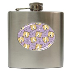 Dog Pattern Hip Flask (6 Oz) by Sapixe