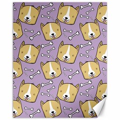 Dog Pattern Canvas 11  X 14   by Sapixe