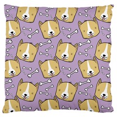 Dog Pattern Large Cushion Case (two Sides) by Sapixe