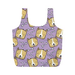 Dog Pattern Full Print Recycle Bags (m)  by Sapixe