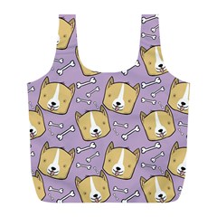 Dog Pattern Full Print Recycle Bags (l)  by Sapixe