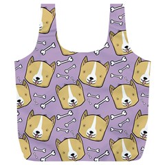 Dog Pattern Full Print Recycle Bags (l)  by Sapixe