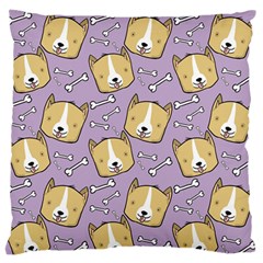 Dog Pattern Standard Flano Cushion Case (one Side) by Sapixe