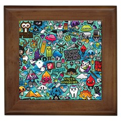 Comics Collage Framed Tiles by Sapixe