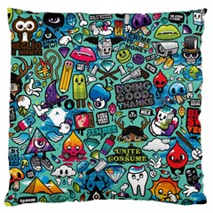 Comics Collage Large Cushion Case (two Sides) by Sapixe