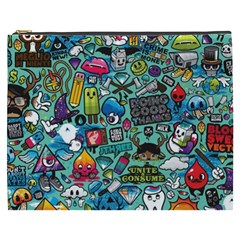 Comics Collage Cosmetic Bag (xxxl)  by Sapixe