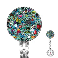 Comics Collage Stainless Steel Nurses Watch by Sapixe