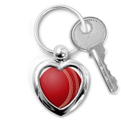 Cricket Ball Key Chains (heart)  by Sapixe