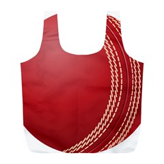 Cricket Ball Full Print Recycle Bags (l)  by Sapixe