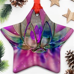 Crystal Flower Star Ornament (two Sides) by Sapixe