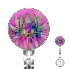 Crystal Flower Stainless Steel Nurses Watch by Sapixe