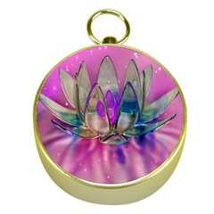 Crystal Flower Gold Compasses by Sapixe