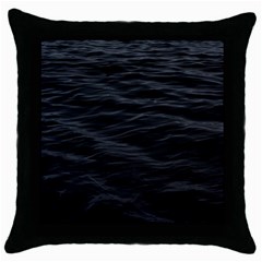 Dark Lake Ocean Pattern River Sea Throw Pillow Case (black) by Sapixe