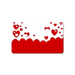 Heart Shape Background Love Magnet (name Card) by Nexatart