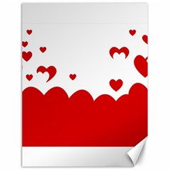 Heart Shape Background Love Canvas 18  X 24   by Nexatart