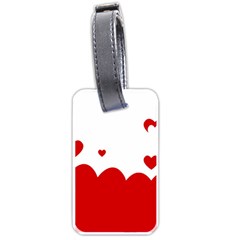 Heart Shape Background Love Luggage Tags (one Side)  by Nexatart