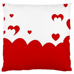 Heart Shape Background Love Large Cushion Case (two Sides) by Nexatart