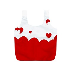 Heart Shape Background Love Full Print Recycle Bags (s)  by Nexatart