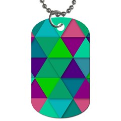 Background Geometric Triangle Dog Tag (two Sides) by Nexatart