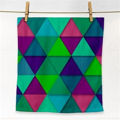 Background Geometric Triangle Face Towel by Nexatart