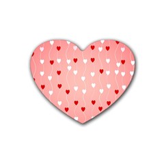 Heart Shape Background Love Heart Coaster (4 Pack)  by Nexatart