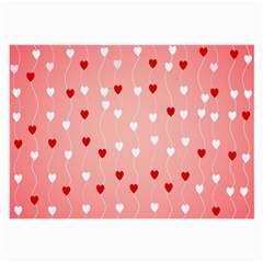 Heart Shape Background Love Large Glasses Cloth (2-side) by Nexatart