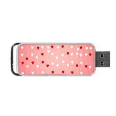 Heart Shape Background Love Portable Usb Flash (one Side) by Nexatart