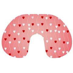 Heart Shape Background Love Travel Neck Pillows by Nexatart