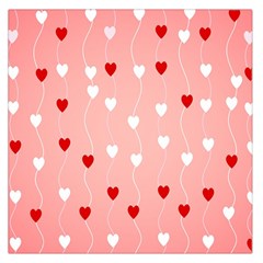 Heart Shape Background Love Large Satin Scarf (square) by Nexatart