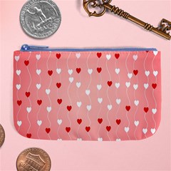 Heart Shape Background Love Large Coin Purse