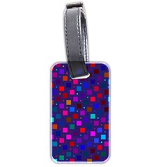 Squares Square Background Abstract Luggage Tags (two Sides)