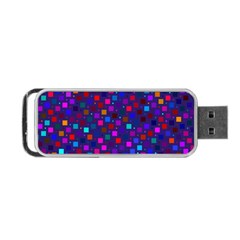 Squares Square Background Abstract Portable Usb Flash (two Sides) by Nexatart