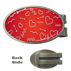 Background Valentine S Day Love Money Clips (oval)  by Nexatart