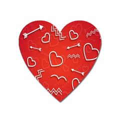 Background Valentine S Day Love Heart Magnet by Nexatart