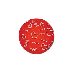 Background Valentine S Day Love Golf Ball Marker by Nexatart