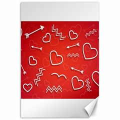 Background Valentine S Day Love Canvas 20  X 30   by Nexatart