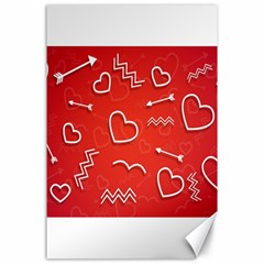 Background Valentine S Day Love Canvas 24  X 36  by Nexatart