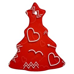 Background Valentine S Day Love Ornament (christmas Tree) 