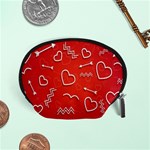 Background Valentine S Day Love Accessory Pouches (Small)  Front