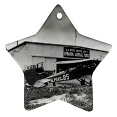 Omaha Airfield Airplain Hangar Ornament (star) by Nexatart