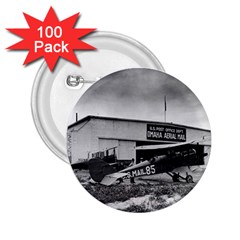 Omaha Airfield Airplain Hangar 2 25  Buttons (100 Pack)  by Nexatart