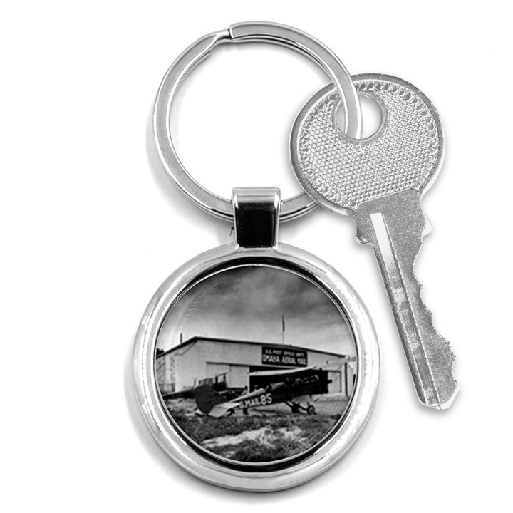 Omaha Airfield Airplain Hangar Key Chains (Round) 