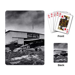 Omaha Airfield Airplain Hangar Playing Card by Nexatart